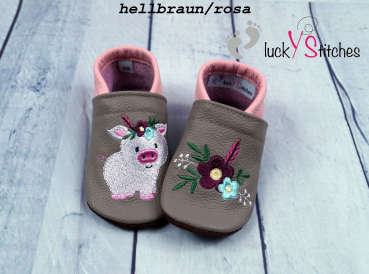 Lederpuschen Boho Schwein, Ferkel